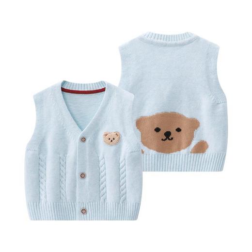 【32款 时尚百搭】婴儿马甲春秋外穿男宝宝针织小背心男秋装开衫马夹儿童网红坎肩女 商品图1