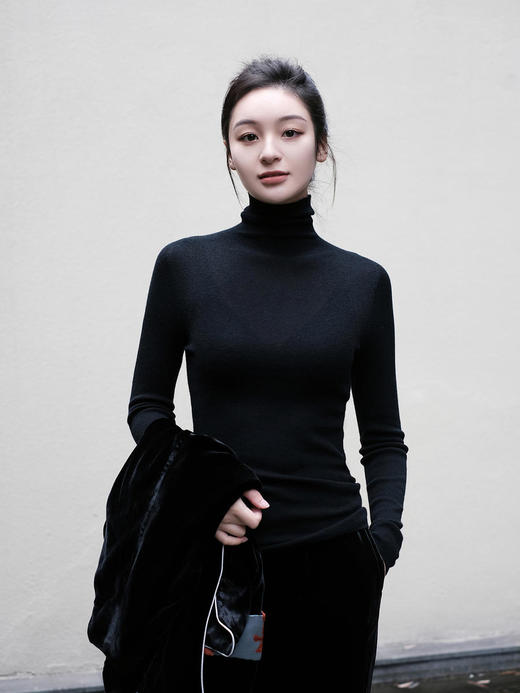 盛唐牡丹| 针织羊绒打底衫 高领 [特价品] 商品图0