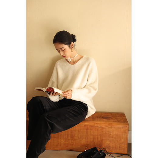 HeyDress丝绒阔腿裤女冬季高腰宽松显瘦直筒裤复古休闲垂感裤子 商品图1