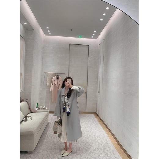 金蘑菇菇 Da Vittorio钟情米兰 /  温柔风中长双面呢大衣（丝巾另外拍） 商品图0