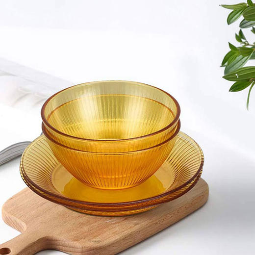 康宁 晶尊系列餐具(小碗*2、大碗*2、小盘*1、 大盘*1) 商品图0
