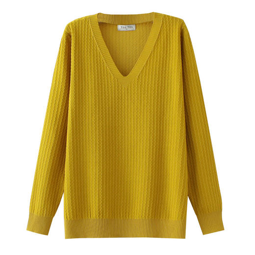 秋冬【大码V领针织衫】韩版 显瘦休闲 开衫女装 商品图4