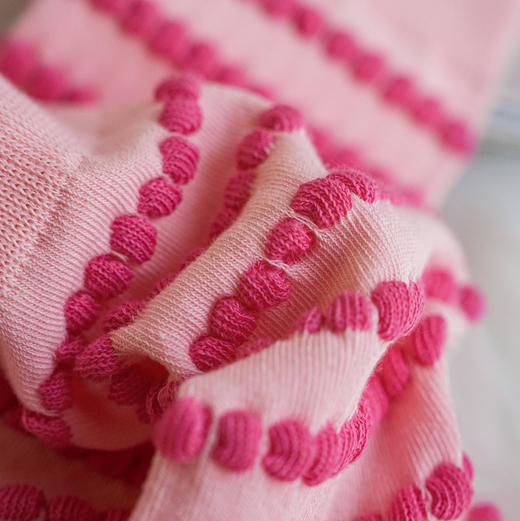 女士棉质韩系粉色系中长筒袜4双装 商品图7
