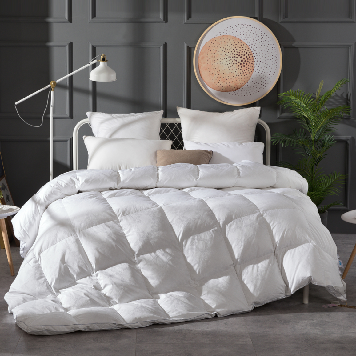 皇爵羽绒被芯全棉90白鹅绒被子加厚单双人春秋冬被空调被