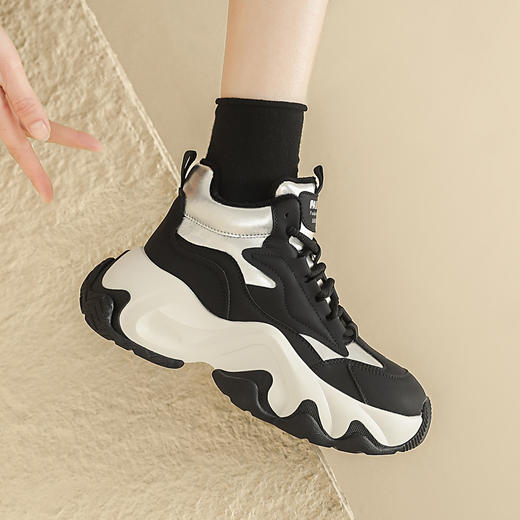 品质好货 | Safiya/索菲娅2023秋冬新款高帮休闲运动增高加绒老爹鞋 SF34112703 商品图5