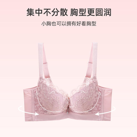 熳洁儿 精致蕾丝小胸聚拢性感蕾丝内衣女侧收聚拢文胸19201313 商品图1