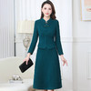 QYM H1598-Y假两件厚款连衣裙复古仿貂绒时尚气质 商品缩略图2