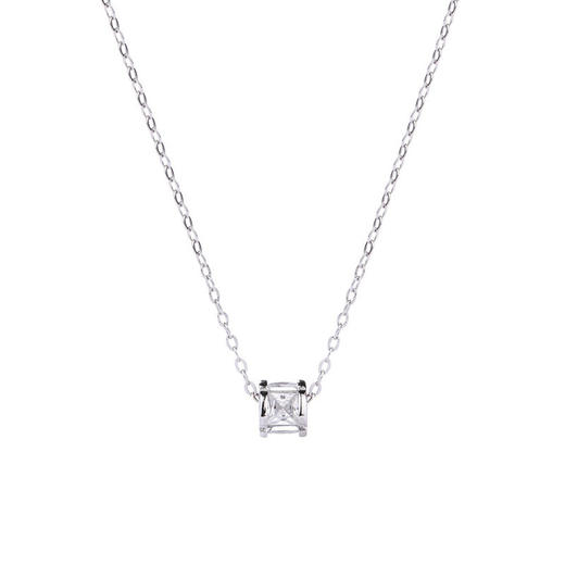 【小蛮腰】S925银镶钻黑白锆石项链【YXS-A1225】 商品图4