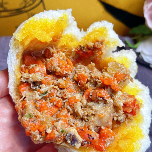 【蟹黄包】活蟹挑黄 真蟹黄 直冒油的蟹黄肉包 商品图1