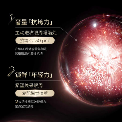 夸迪臻金蕴活轻龄眼霜20g/瓶 CT50眼霜黑金抗皱眼霜（效期26年10月） 商品图1