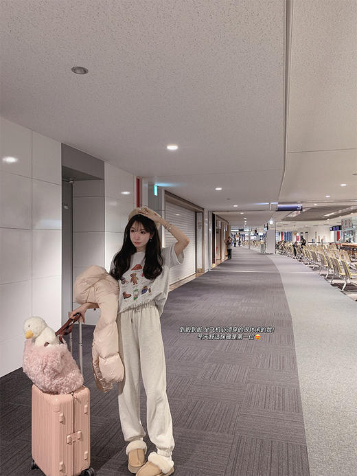 金蘑菇菇  舒适体感 温泉运动裤/百搭宽松藏肉加绒卫裤束口运动裤 商品图2