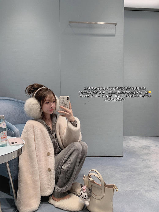 金蘑菇菇 bc线 北欧手作绞花系列/设计感针织裤 商品图1