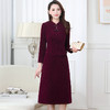 QYM H1598-Y假两件厚款连衣裙复古仿貂绒时尚气质 商品缩略图3