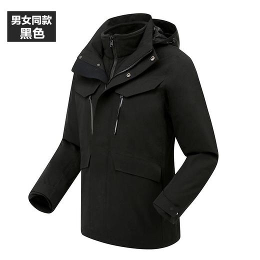 2023秋冬新款户外冲锋衣男女同款三合一可拆卸防风防水压胶工作服 商品图1