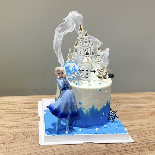 儿童蛋糕 | 爱莎蛋糕 冰雪奇缘蛋糕加高款6寸8寸10寸（纯动物奶油新鲜水果夹心 提前1天预定） 商品图3
