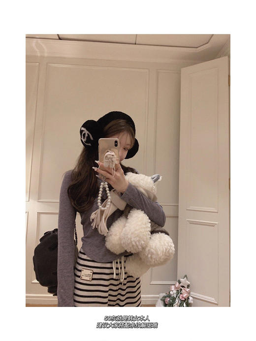 金蘑菇菇 Barbie韩女的内搭/漫不经心的美 修身显瘦打底长袖t上衣 商品图2