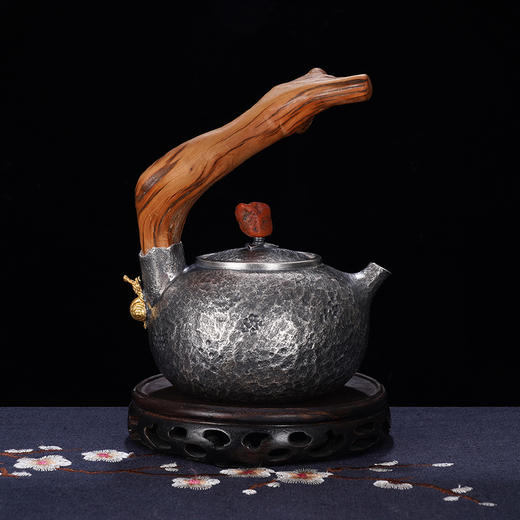 子佩集S999银【励志年华】小茶壶公道杯摆件茶具套装【TG001】【TG002】2312 商品图4