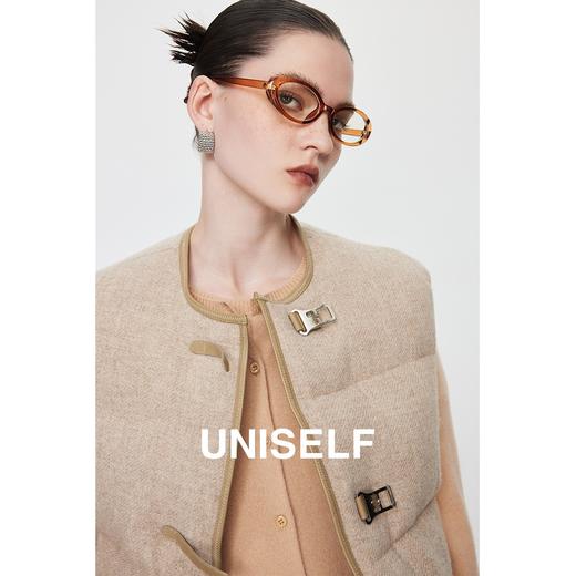 高密羊毛鹅绒马甲女2023秋冬新款设计感时尚轻奢羽绒外套 商品图0