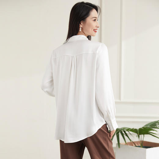 【简约优雅】罗蒙四季款女士长袖衬衫职场大众百搭日常商务干练衬衫女 商品图6