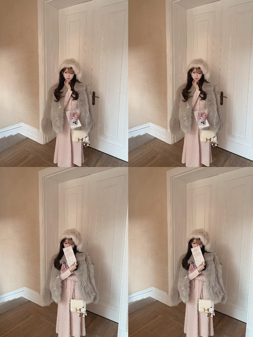 金蘑菇菇 l'enfant甜心小奶狐/ 整皮狐狸毛轻奢皮草外套女高级感 商品图5