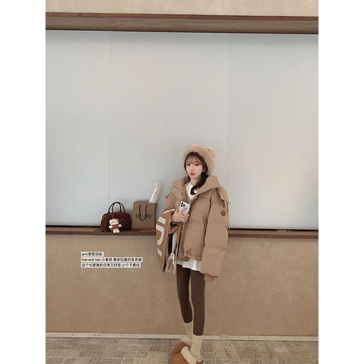 福利 金蘑菇菇 挪威雪季 ami滑雪羽绒/ 连帽短款中性风羽绒服潮 商品图0