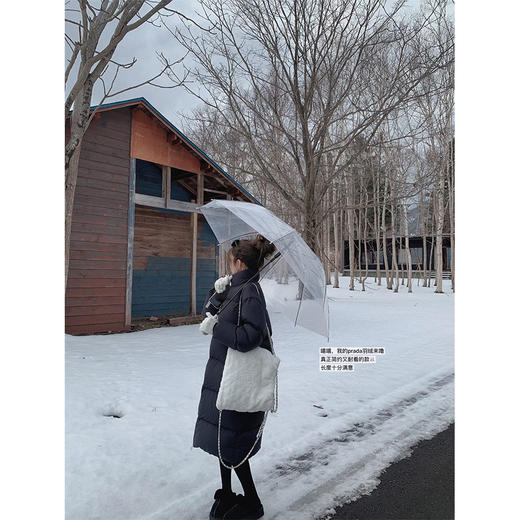 XS码 金蘑菇菇 比利时雪夜 私藏prad*羽绒/ 白鸭绒时髦简约长短款外套 商品图10