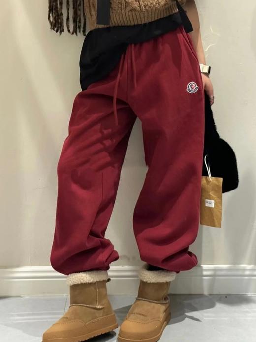 蒙口安哥拉红加绒 松紧腰遮肉显瘦卫裤 商品图12