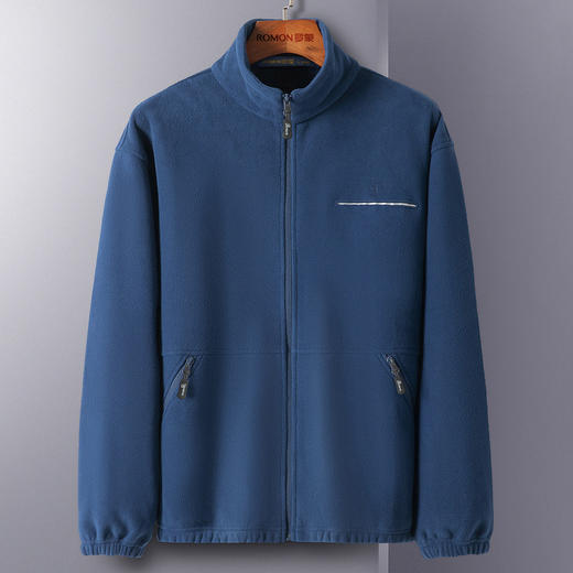 【摇粒绒 加厚款】罗蒙外套男秋冬保暖外套休闲百搭通勤抓绒衣男士外套 商品图3