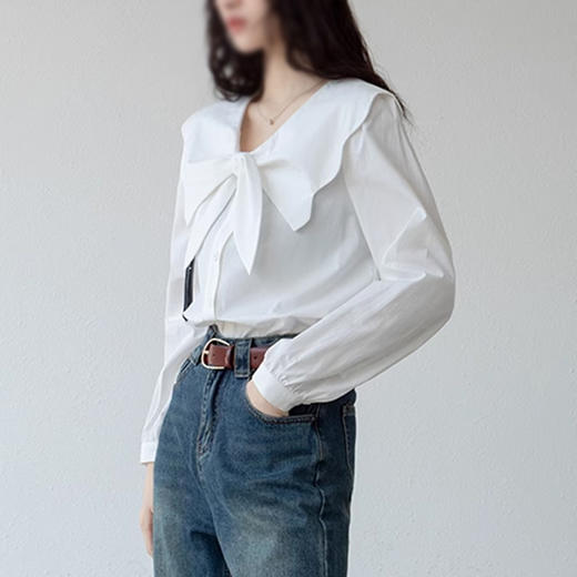 裁缝学苑AX151 新款衬衫纸样女装长袖法式复古娃娃领衬衣上衣样板 商品图5