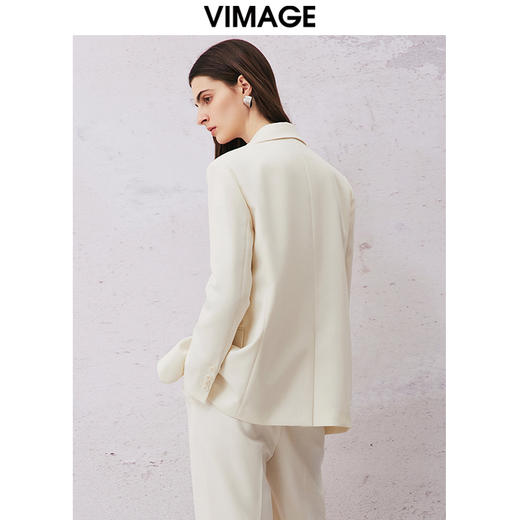 VIMAGE纬漫纪春季新款简约通勤西装外套女V2103705 商品图4