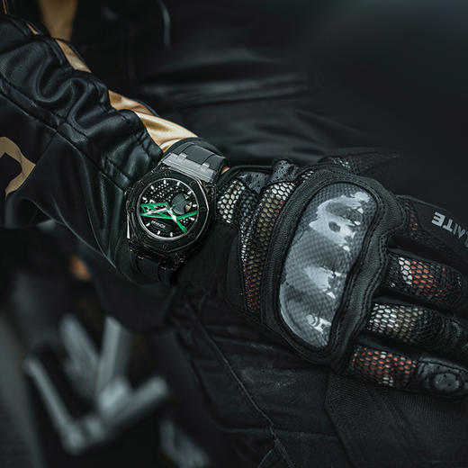 朗玛 RONMAR MotoX机车系列自动机械机芯腕表镂空透明潮流运动手表 商品图2