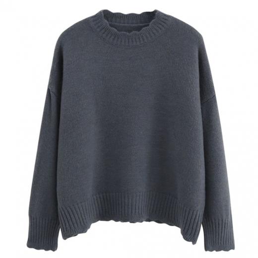 秋冬【加绒加厚学院风毛衣女】宽松 套头 胖mm200斤 百搭日系 打底衫 商品图6