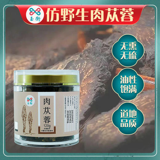 玉衡肉苁蓉 120g 罐装 内蒙古精选肉苁蓉 鲜干整根切片 泡茶泡酒煲汤 商品图0