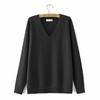 秋冬【大码V领针织衫】韩版 显瘦休闲 开衫女装 商品缩略图1