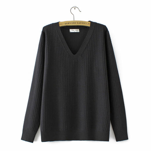 秋冬【大码V领针织衫】韩版 显瘦休闲 开衫女装 商品图1