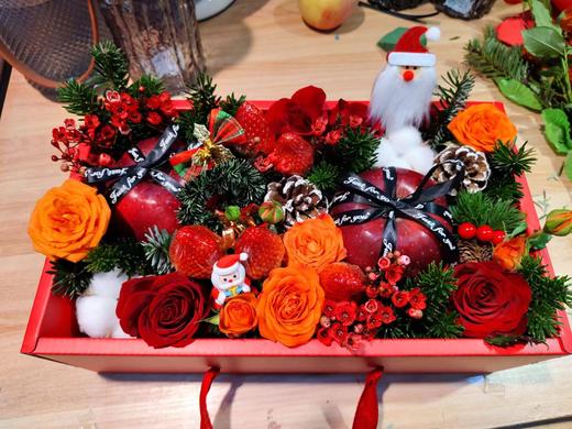 圣诞蝴蝶结苹果礼盒 商品图2