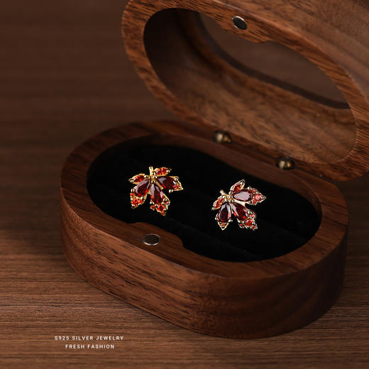 【枫】S999银枫叶耳钉【YXS-E3717】 商品图2