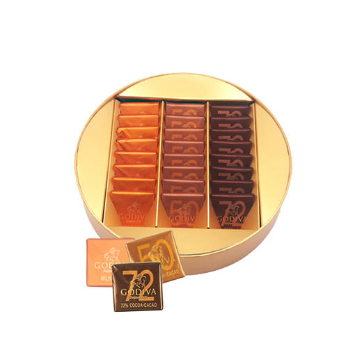 【女神节】歌帝梵 318型经典片装巧克力礼盒24片装 125g 商品图1