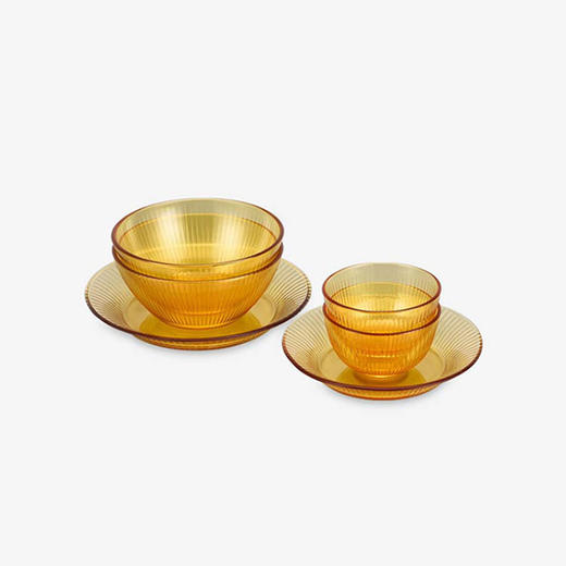 康宁 晶尊系列餐具(小碗*2、大碗*2、小盘*1、 大盘*1) 商品图1