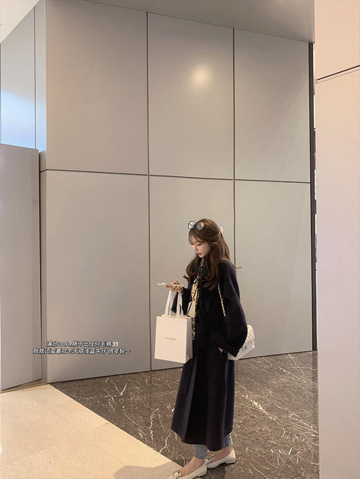 金蘑菇菇 Da Vittorio钟情米兰 /  温柔风中长双面呢大衣（丝巾另外拍） 商品图2
