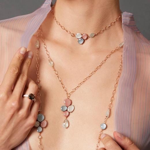 北京仓｜ROSSO PREZIOSO-LADYLIKE GLACIER PENDANT-冰花 珐琅 海蓝宝 吊坠项链［意大利设计师］ 商品图0