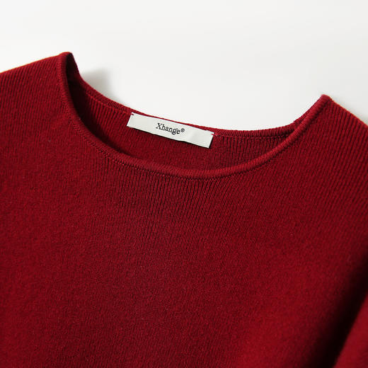 雀说 美貌实穿廓形线条仿羊绒针织套衫上衣3ZF-ZY259515V 商品图1