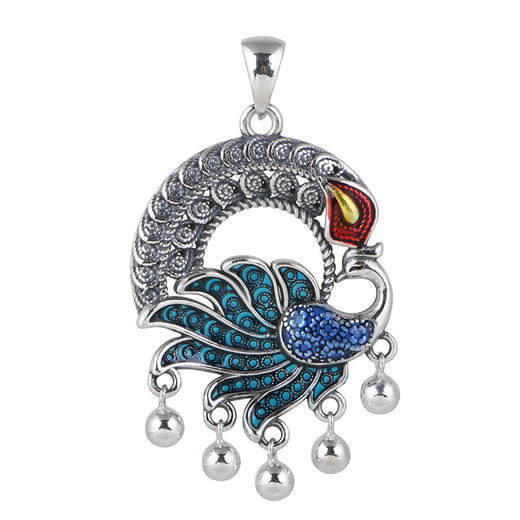 【凤凰倾城】S925银民族凤凰耳坠吊坠 【SCH-SY17107】 商品图4