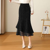 通勤简约修身时尚包臀鱼尾裙，冬款高腰中长款气质优雅半身裙MYX-YGLR-28156-L 商品缩略图1