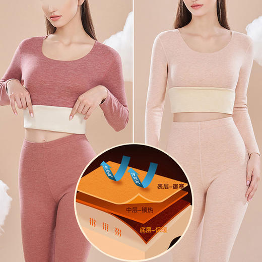 裁缝学苑AX154无痕保暖内衣加绒德绒打底衫秋衣秋裤纸样女装套装打板 商品图3