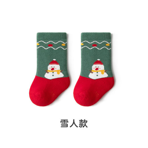 【3双装 圣诞毛圈袜】婴儿宝宝袜子秋冬季加厚毛圈圣诞袜儿童中筒棉隔凉保暖儿童圣诞袜 商品图9