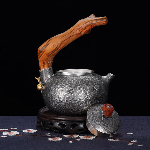 子佩集S999银【励志年华】小茶壶公道杯摆件茶具套装【TG001】【TG002】2312 商品图6