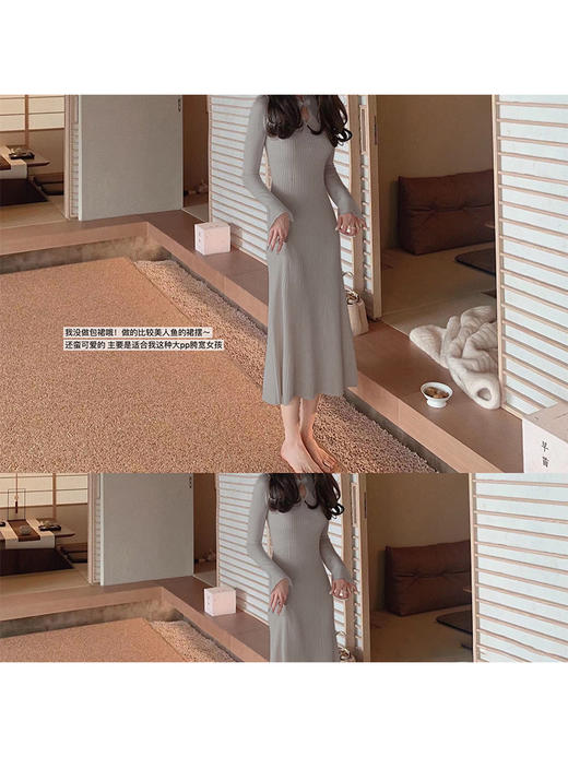 XS断码特价 金蘑菇菇 青青子衿 / 国风半透内搭系列 设计感毛衣&针织连衣裙 商品图0