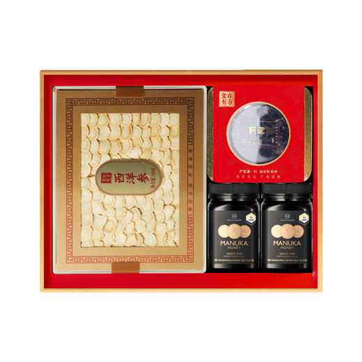 参情蜜意礼盒-荷塔威麦卢卡蜂蜜5+500g*2瓶西洋参50g黑枸杞90g 商品图2