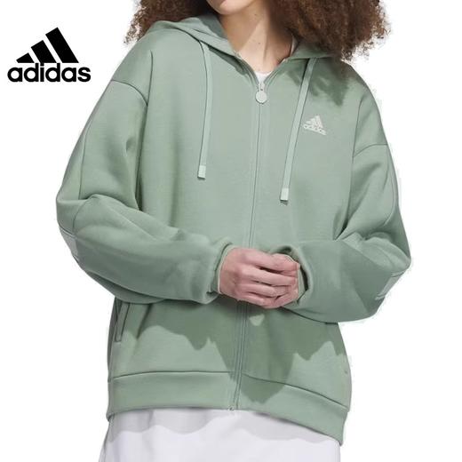 Adidas/阿迪达斯连帽卫衣女外套冬季宽松运动针织开衫夹克IK9894 商品图0